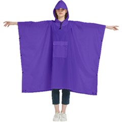 Ultra Violet Purple Women s Hooded Rain Ponchos by bruzer