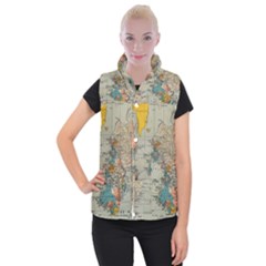 Golf Course Par Green Women s Button Up Vest by Proyonanggan