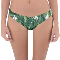 Tropical Leaves Reversible Hipster Bikini Bottoms