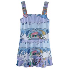 Art Psychedelic Mountain Kids  Layered Skirt Swimsuit by Cemarart