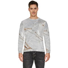 Gray Light Marble Stone Texture Background Men s Fleece Sweatshirt by Cemarart