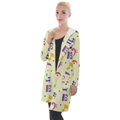 Seamless Pattern Musical Note Doodle Symbol Hooded Pocket Cardigan by Apen