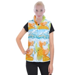 Fruits, Fruit, Lemon, Lime, Mandarin, Water, Orange Women s Button Up Vest by nateshop