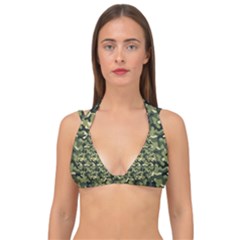 Camouflage Pattern Double Strap Halter Bikini Top by goljakoff