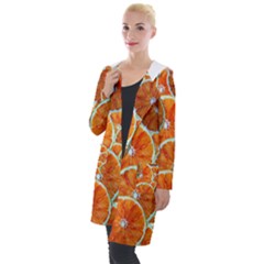 Oranges Patterns Tropical Fruits, Citrus Fruits Hooded Pocket Cardigan by nateshop