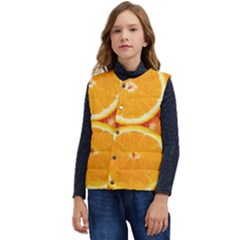 Oranges Textures, Close-up, Tropical Fruits, Citrus Fruits, Fruits Kid s Button Up Puffer Vest	 by nateshop