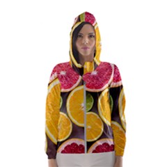 Oranges, Grapefruits, Lemons, Limes, Fruits Women s Hooded Windbreaker by nateshop