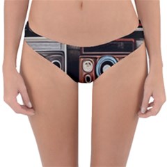 Retro Cameras Old Vintage Antique Technology Wallpaper Retrospective Reversible Hipster Bikini Bottoms by Grandong