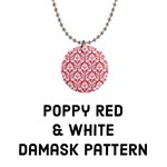 Poppy Red Damask Pattern