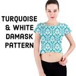 Turquoise Damask pattern
