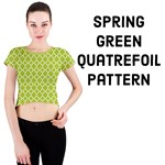 Spring Green Quatrefoil Pattern