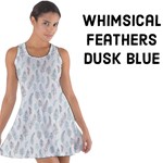Whimsical Feather Pattern, Dusk Blue
