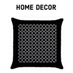 Home Decor - Black & White Quatrefoil