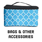 Bags & other accessories - bright blue quatrefoil