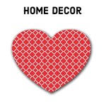 Home Decor - Poppy Red Quatrefoil