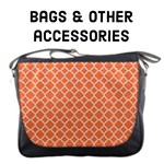 Bags & other accessories - Tangerine Orange quatrefoil