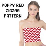Poppy Red & White ZigZag pattern
