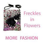 Fashion Freckles in Flowers II, Black White Tux Cat