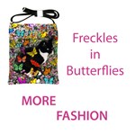Fashion Freckles in Butterflies, Black White Tux Cat