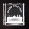 3D Happy Birthday with Cake Laser Engraving image
