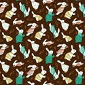 151 Seamless Easter rabbit colorful pattern