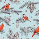 319 Christmas birds pattern design