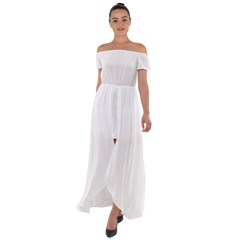 Off Shoulder Open Front Chiffon Dress Icon