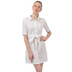 Belted Shirt Dress Icon