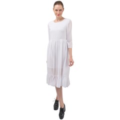 Ruffle End Midi Chiffon Dress Icon