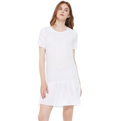 Short Sleeve Drop Hem Chiffon Dress Icon