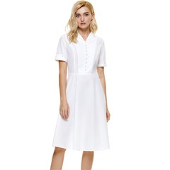 Button Top Knee Length Dress Icon