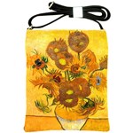 Vase With Fifteen Sunflowers By Vincent Van Gogh 1888 Shoulder Sling Bag
