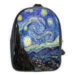 Starry Night By Vincent Van Gogh 1889 School Bag (Large)