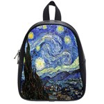 Starry Night By Vincent Van Gogh 1889 School Bag (Small)