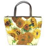 Vase With Fifteen Sunflowers By Vincent Van Gogh 1888 Bucket Bag