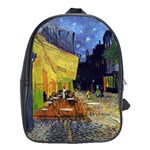 Cafe Terrace At Night By Vincent Van Gogh 1888  School Bag (Large)
