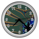 Fractal34 Wall Clock (Silver)