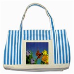 Celebrate Spring Striped Blue Tote Bag