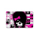 Scene Kid Girl Skull Magnet (Name Card)