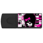 Scene Kid Girl Skull USB Flash Drive Rectangular (4 GB)