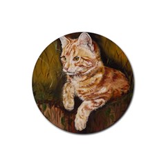 Cute Cat Drink Coasters 4 Pack (round) by cutepetshop