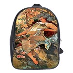 Autumn By Alfons Mucha 1896 School Bag (Large)