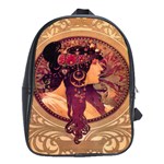 Donna Orechini By Alphonse Mucha School Bag (XL)