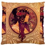 Donna Orechini By Alphonse Mucha Large Cushion Case (Two Sides)