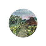 Amish Apple Blossoms - Ave Hurley - Rubber Coaster (Round)