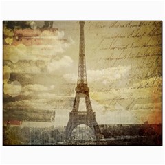 Elegant Vintage Paris Eiffel Tower Art Canvas 11  X 14  (unframed) by chicelegantboutique