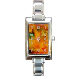 Flowers From My Heart To You   Sherri Nicholas   Rectangular Italian Charm Watch