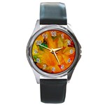 Flowers From My Heart To You   Sherri Nicholas   Round Metal Watch