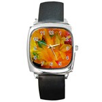 Flowers From My Heart To You   Sherri Nicholas   Square Metal Watch