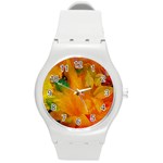 Flowers From My Heart To You   Sherri Nicholas   Round Plastic Sport Watch Medium